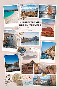 Travel Manifest Template: Stunning Nature Photography for Your Vision Board
