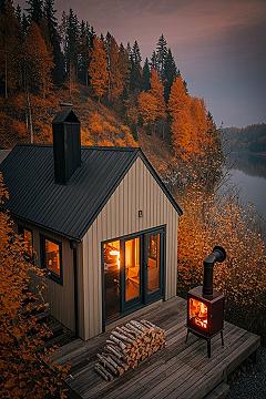 Moody Whimsical Shed House: Cozy Autumn Retreat for Dream Living