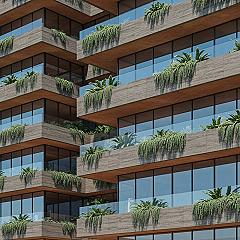Modern Multi-Story Elevations: Stone, Glass, and Concrete Designs