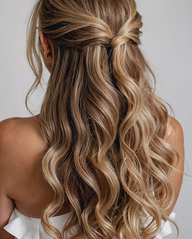 Keeping Your Knotted Half Up Wedding Hairstyle Secure