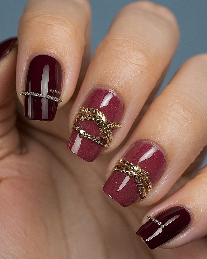 Applying Metallic Tape and Foil Accents on Dark Polishes