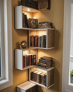 Maximizing Small Corners with Interlocking Wall Shelves