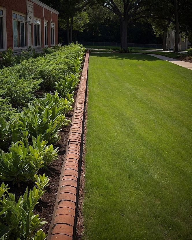Building Clean Lawn Edges with Brick Borders