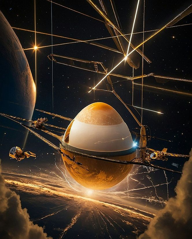 Setting Up Deep Space Satellite Scenery for Mobile Displays