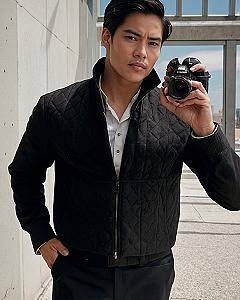 Layering a Quilted Jacket Over a Crisp Collared Shirt