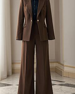Styling A Tailored Brown Blazer And Matching Trousers