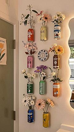 Making and Hanging Wall Vases from Recycled Beverage Cans