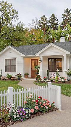 Maintaining A White Picket Fence And Front Yard Garden