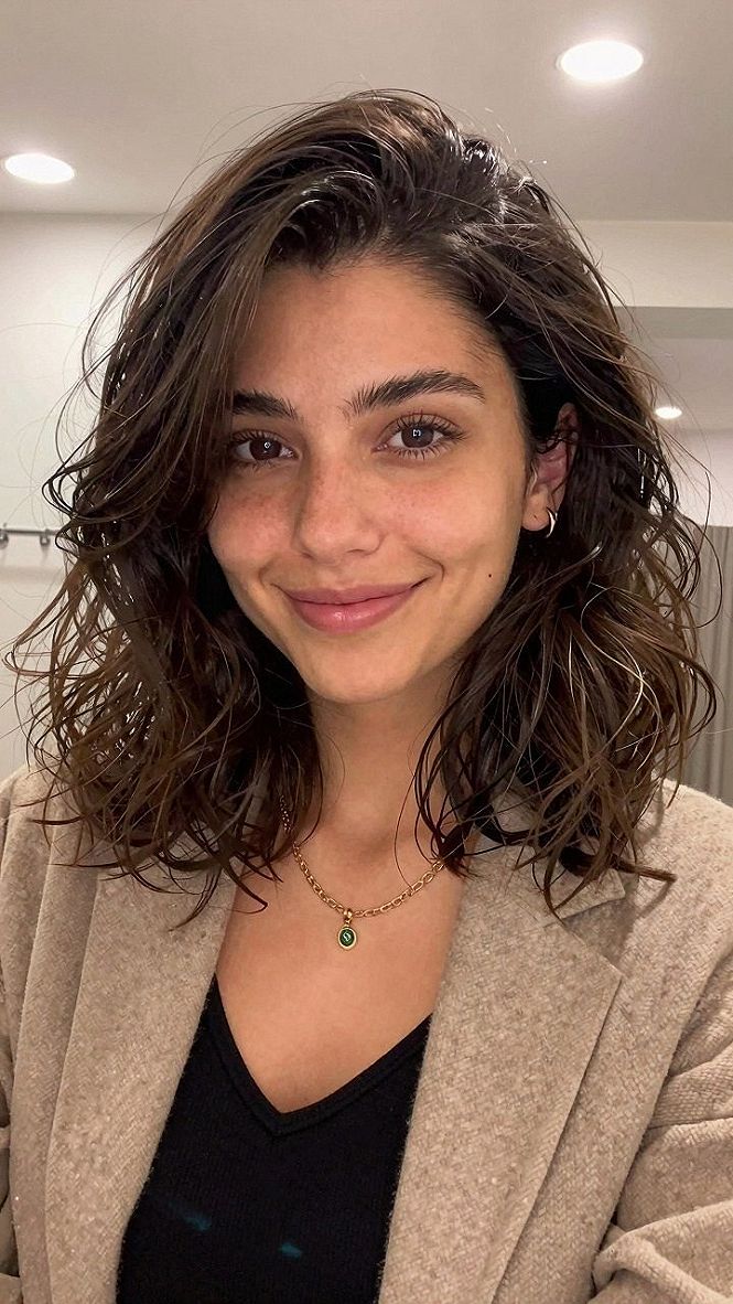 Maintaining Shoulder Length Wavy Hair With Caramel Accents