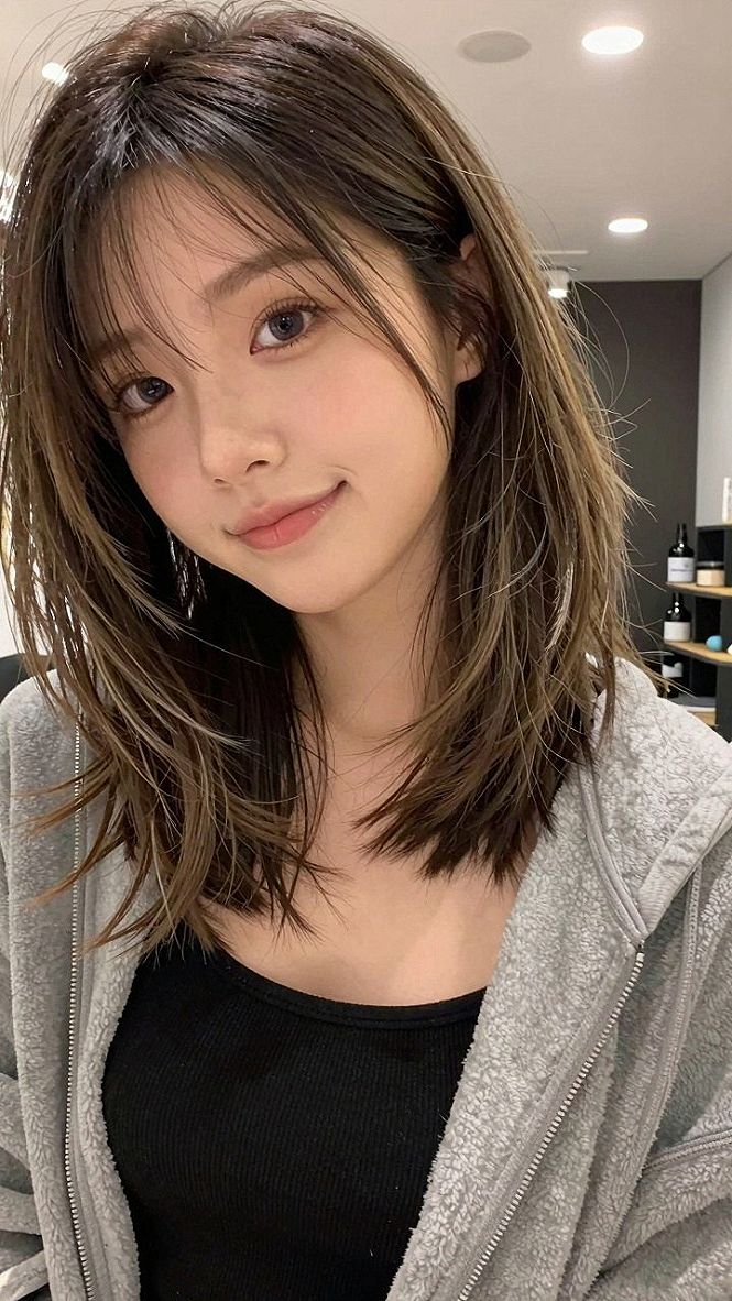 Maintaining Straight Hair With Soft Layers And Thin Fringe