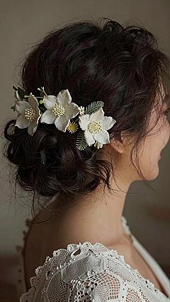 Securing Floral Accents Into A Wedding Bun
