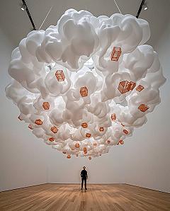Suspended Cloud Art Installation: Crafting a Dream-like Architectural Piece