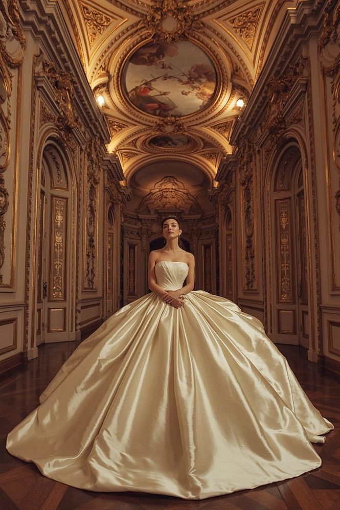 Dramatic Ballgown Wedding Dress: Regal Bridal Statement