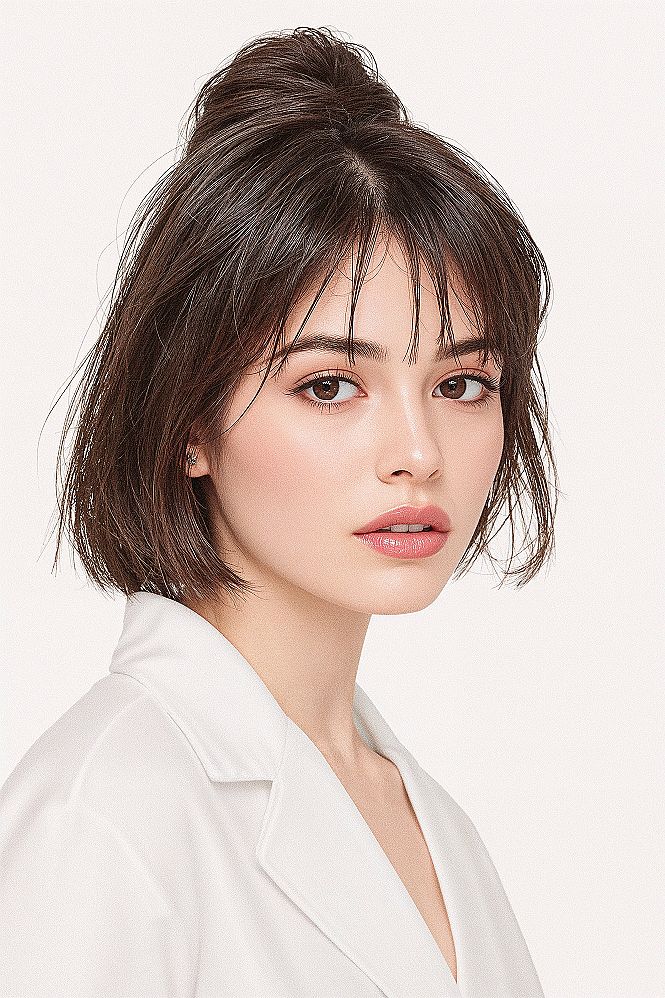 Aesthetic Korean High Bun: Cute Birthday Hairstyle Inspiration