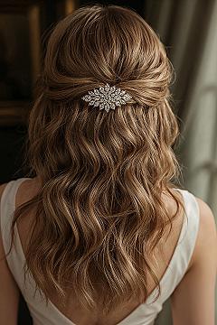 Chic Wedding Guest Hair: Easy Half Updos with Romantic Waves