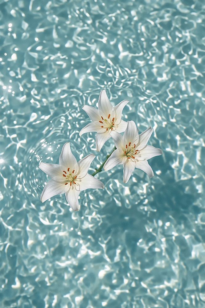 Serene Waterscapes: Aesthetic Flowers for Your Ocean Wallpaper