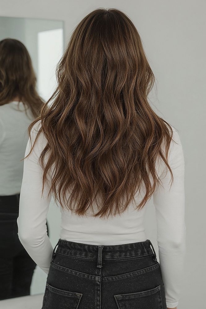 Voluminous Back Layer Cut: Effortless Movement for Long Hair