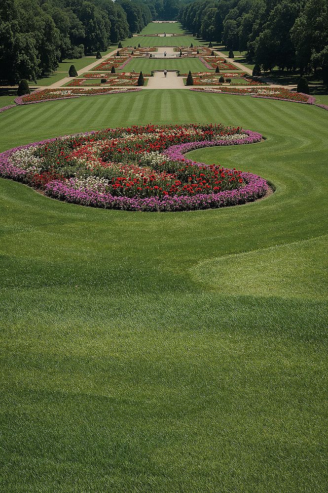 Lush Green Garden Landscape: Beautiful Backyard Blooms