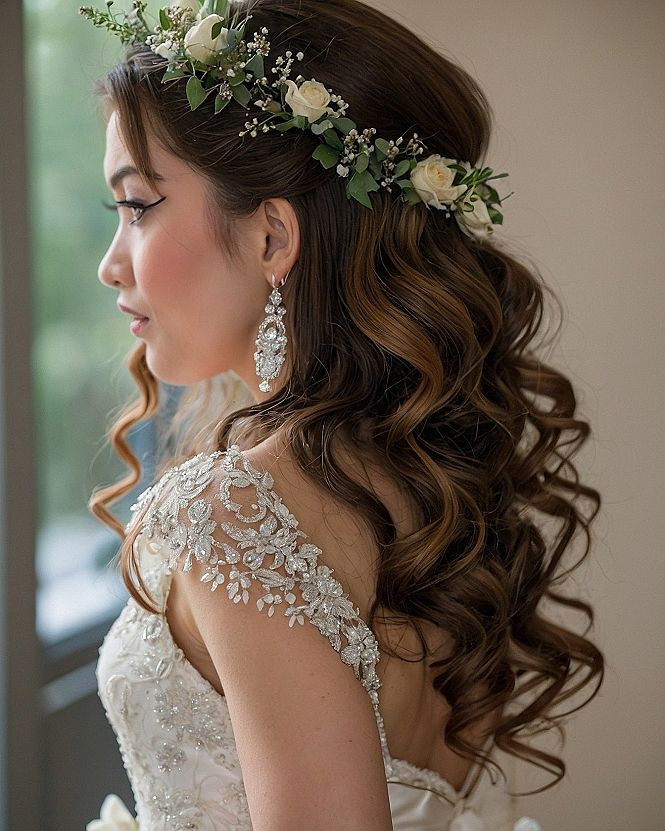 Adding a Delicate Hair Vine to Your Half Up Hairstyle