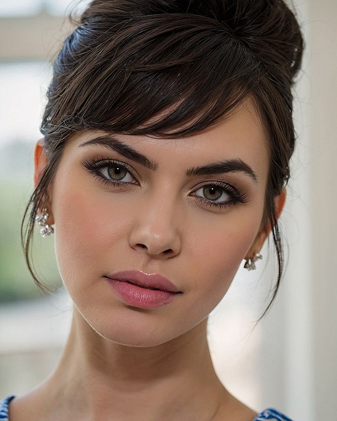 Chic High Updos With Sweeping Side Bangs