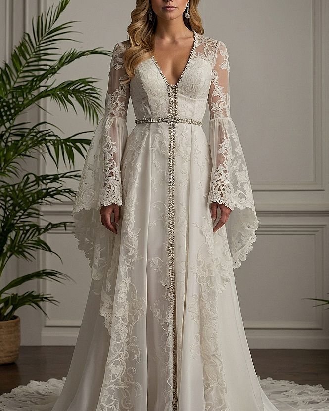 Styling Bell Sleeves for Your Wedding Day