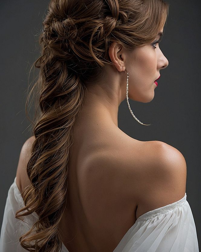 Loose Braided Ponytail Boho Wedding Hair Inspiration