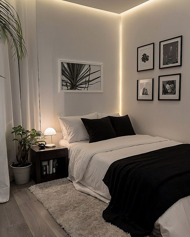 Adding Contrast with Black and White Wall Art