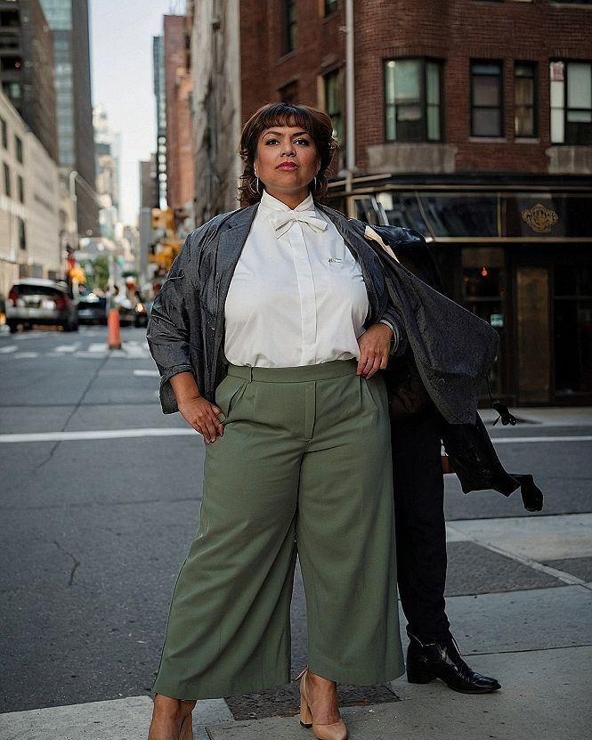 Pairing a Bow Tie Blouse with Cropped Wide Leg Trousers