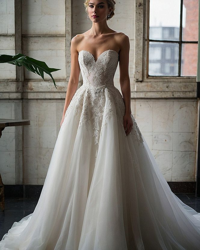 Choosing a Full Ball Gown Silhouette With a Spanish Veil