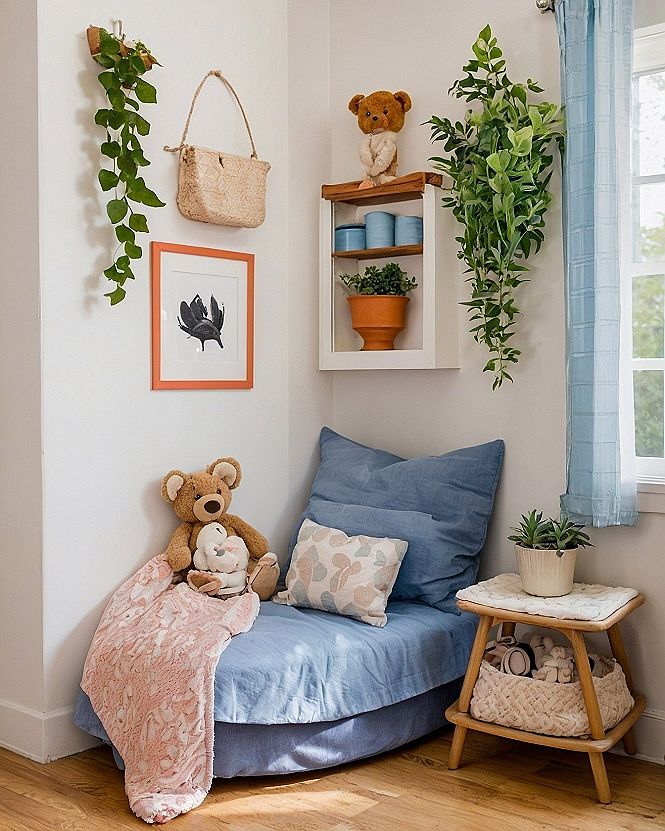 Styling a Small Bedroom Corner into a Playful Reading Nook