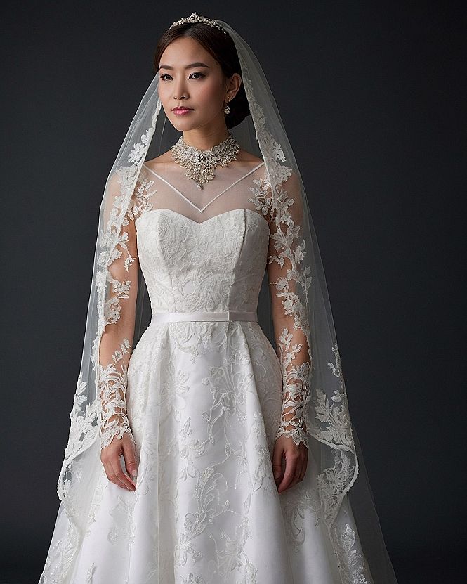 Styling Your High Neck Lace Wedding Gown with Confidence