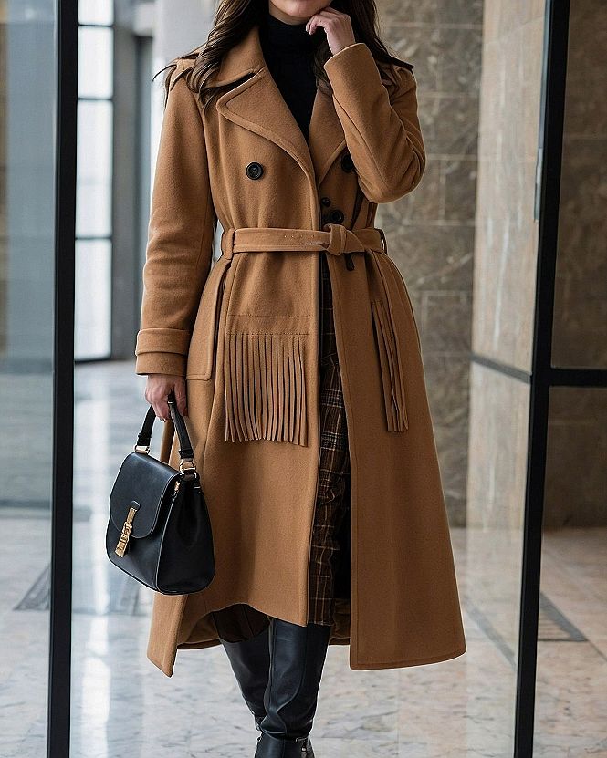 Styling A Long Trench Coat Over Workwear