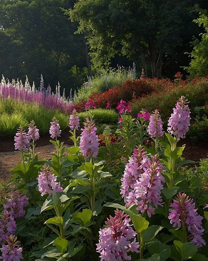 Framing Pathways With Blooming Tropical Orchid Gardens