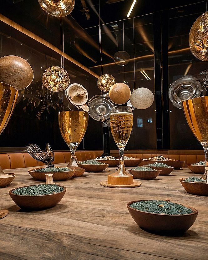Adding Warm Ambient Lighting with Hanging Glass Globes