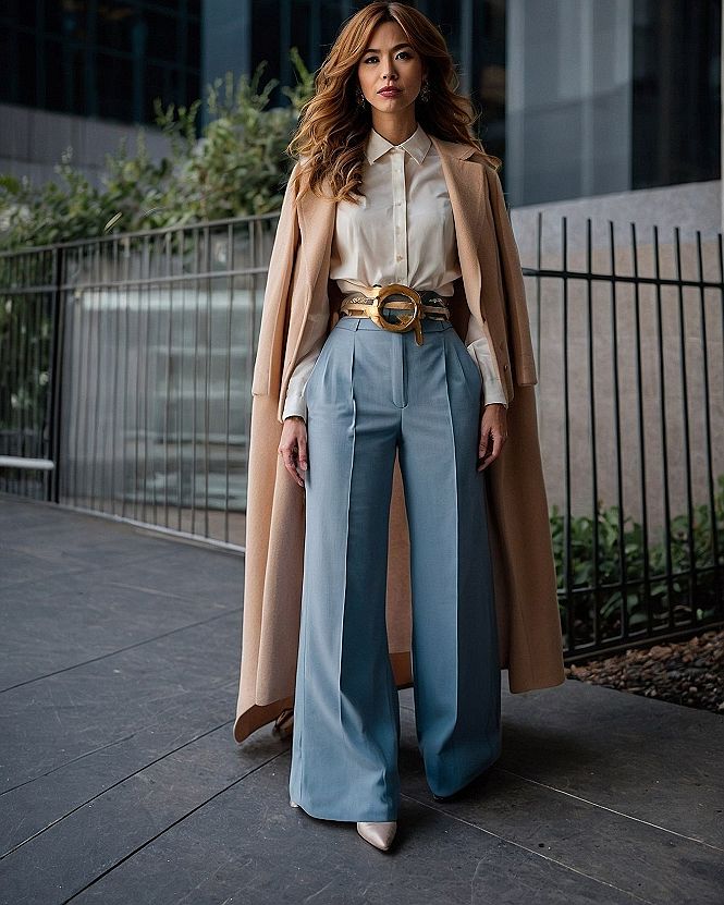 Layering Tailored Coats Over Retro Trousers