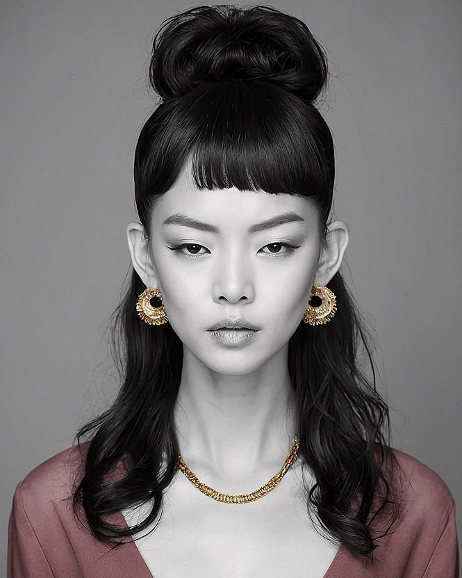 Styling A Half Up Top Knot With Loose 2A Waves