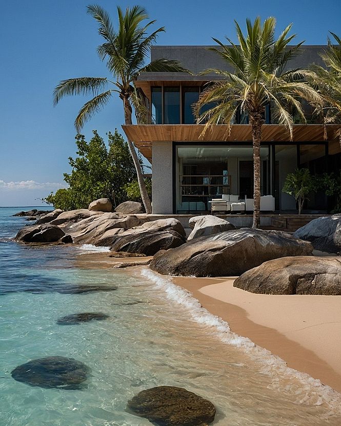 Designing a Modern Waterfront Concrete Beach House