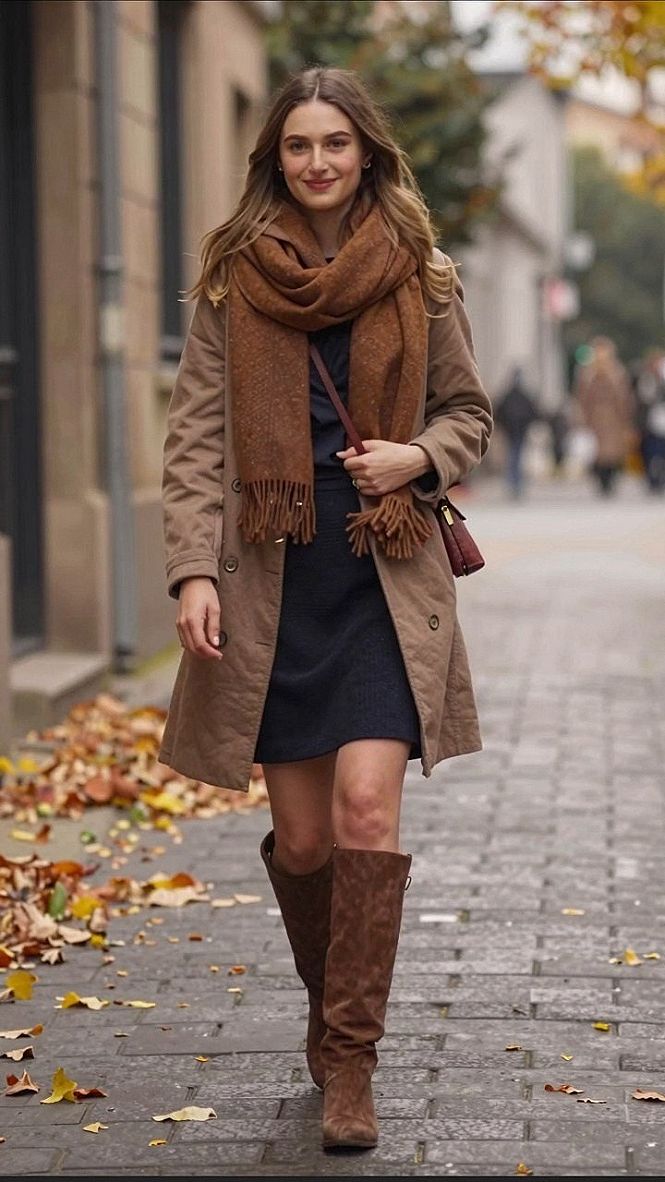Adding a Wool Scarf and Tall Boots to Your Field Coat