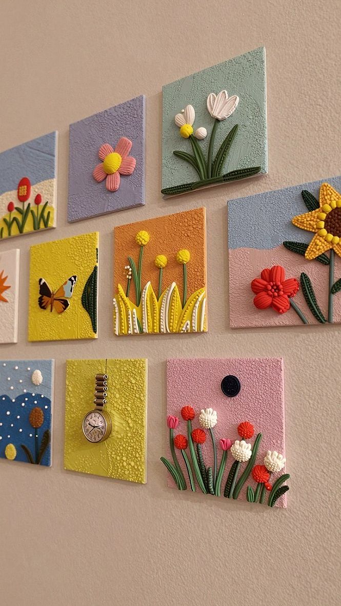 Crafting Textured Acrylic Panels With Floral Reliefs
