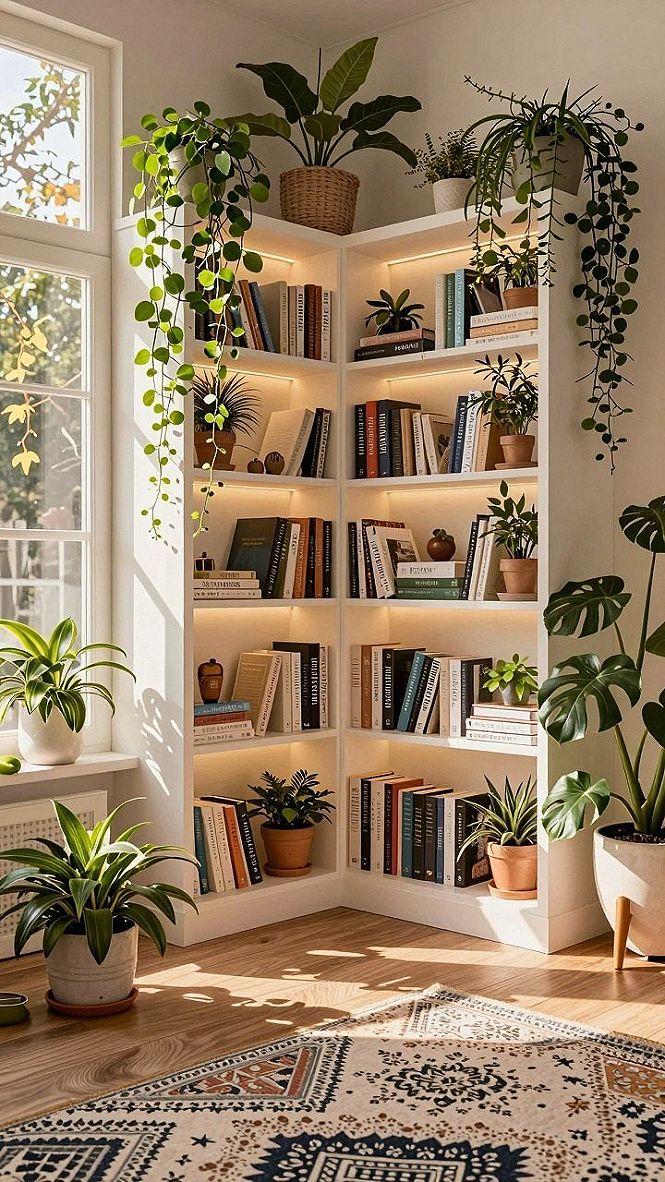 Decorating Small Patio Shelves with Potted Plants