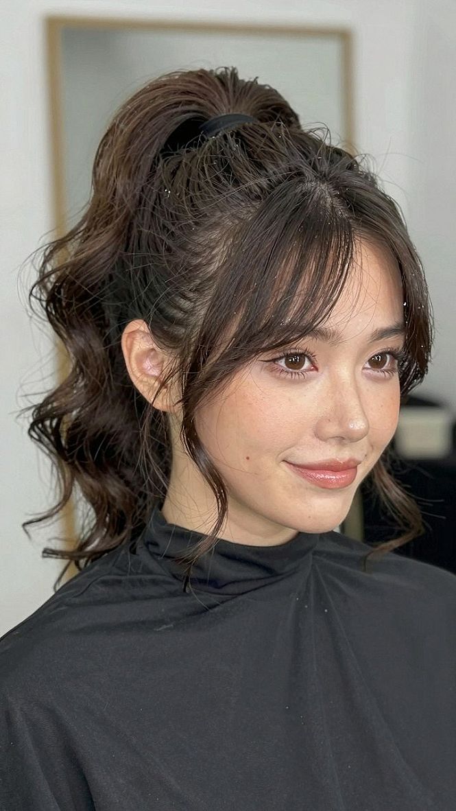 Styling a High Ponytail With Loose Front Pieces
