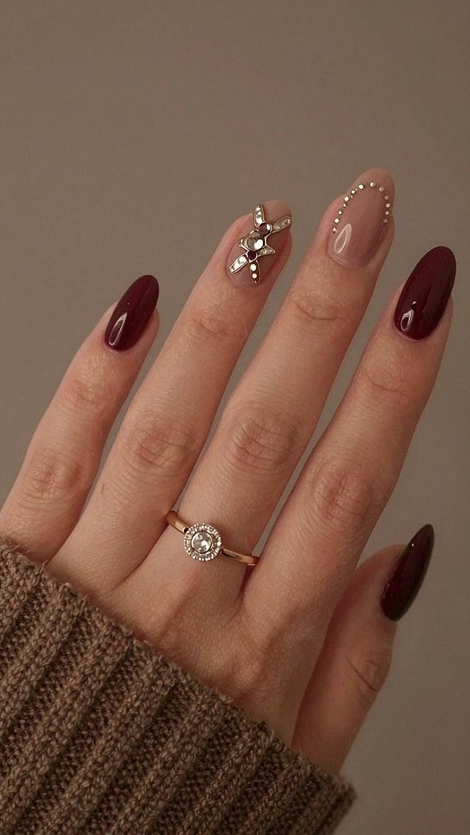 Mixing Deep Polish Colors With Statement Charms