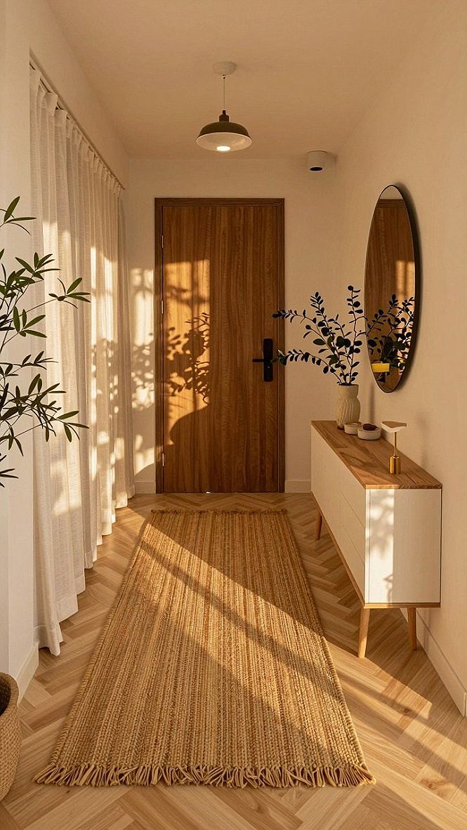 Using a Long Runner Rug to Soften Narrow Entryways