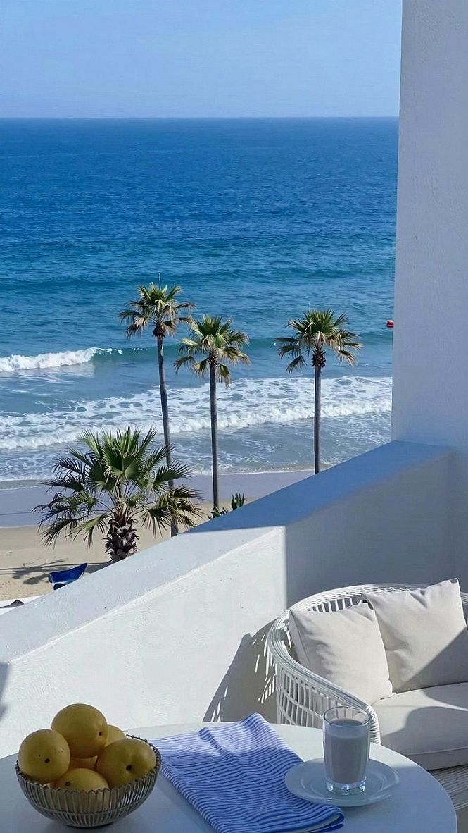 Enjoying Morning Coffee From a Balcony With Ocean Views