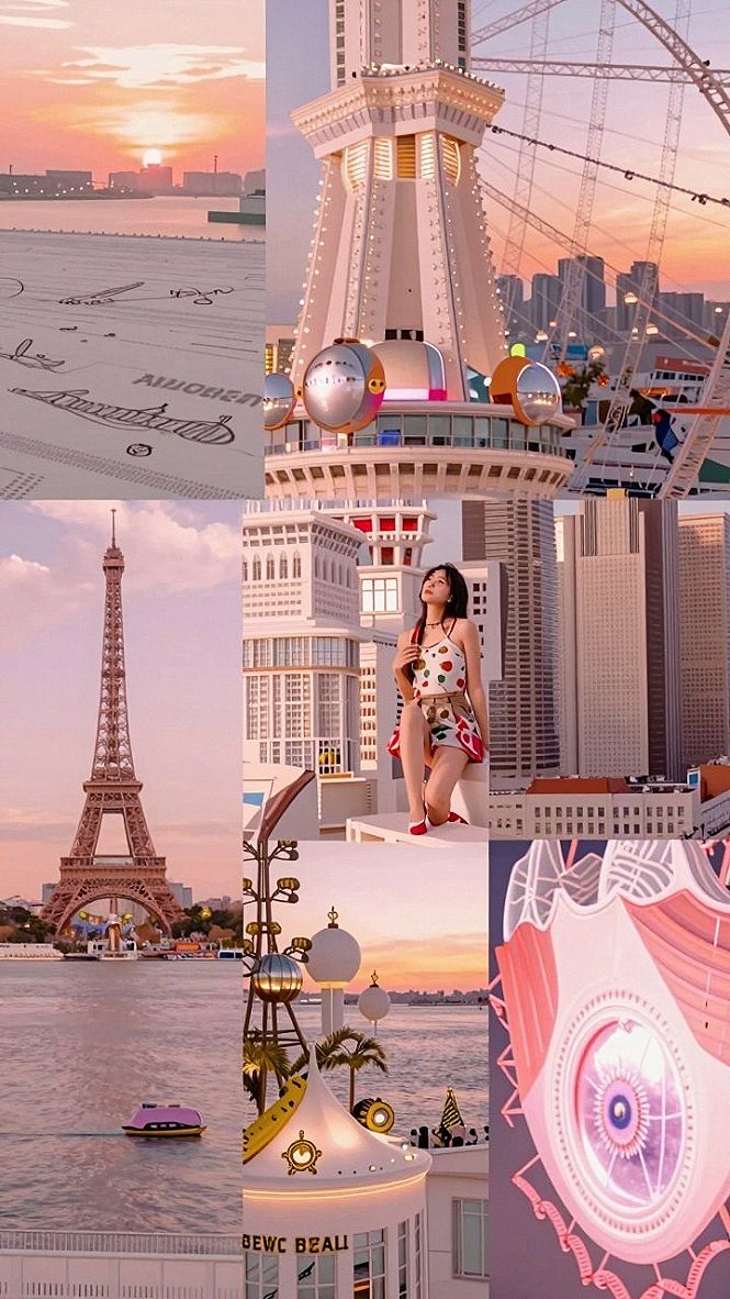 Adding City Skyline Cityscapes to Your Pink Bow Wallpaper