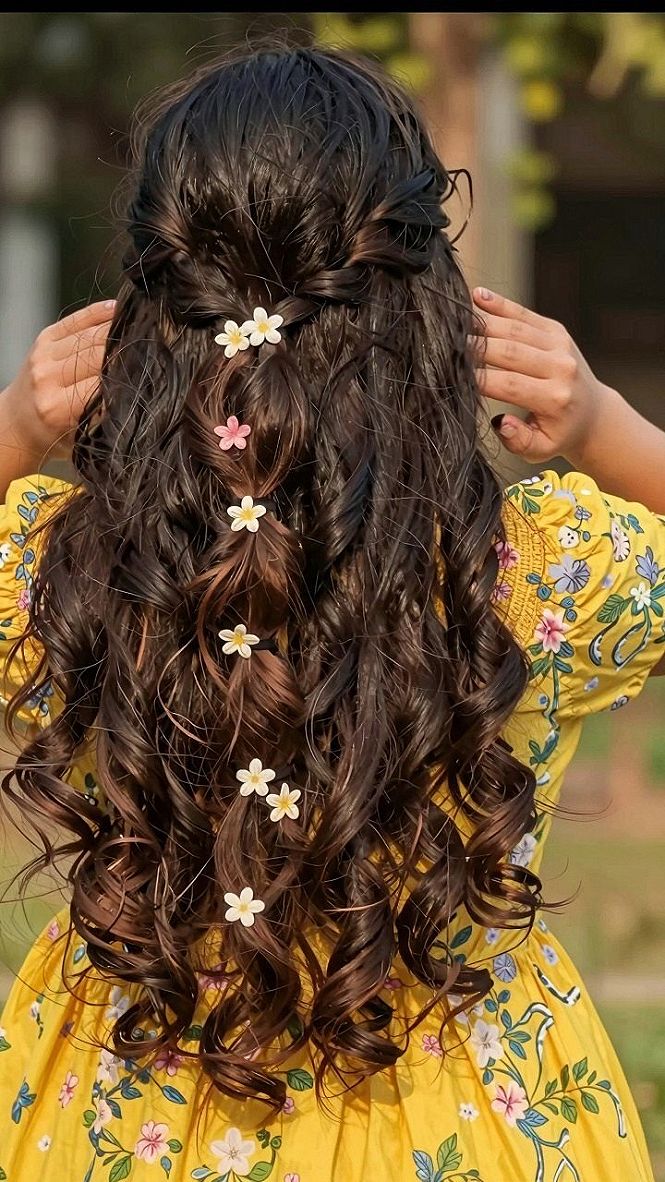 Adding Fresh Floral Accents to Bridal Curls