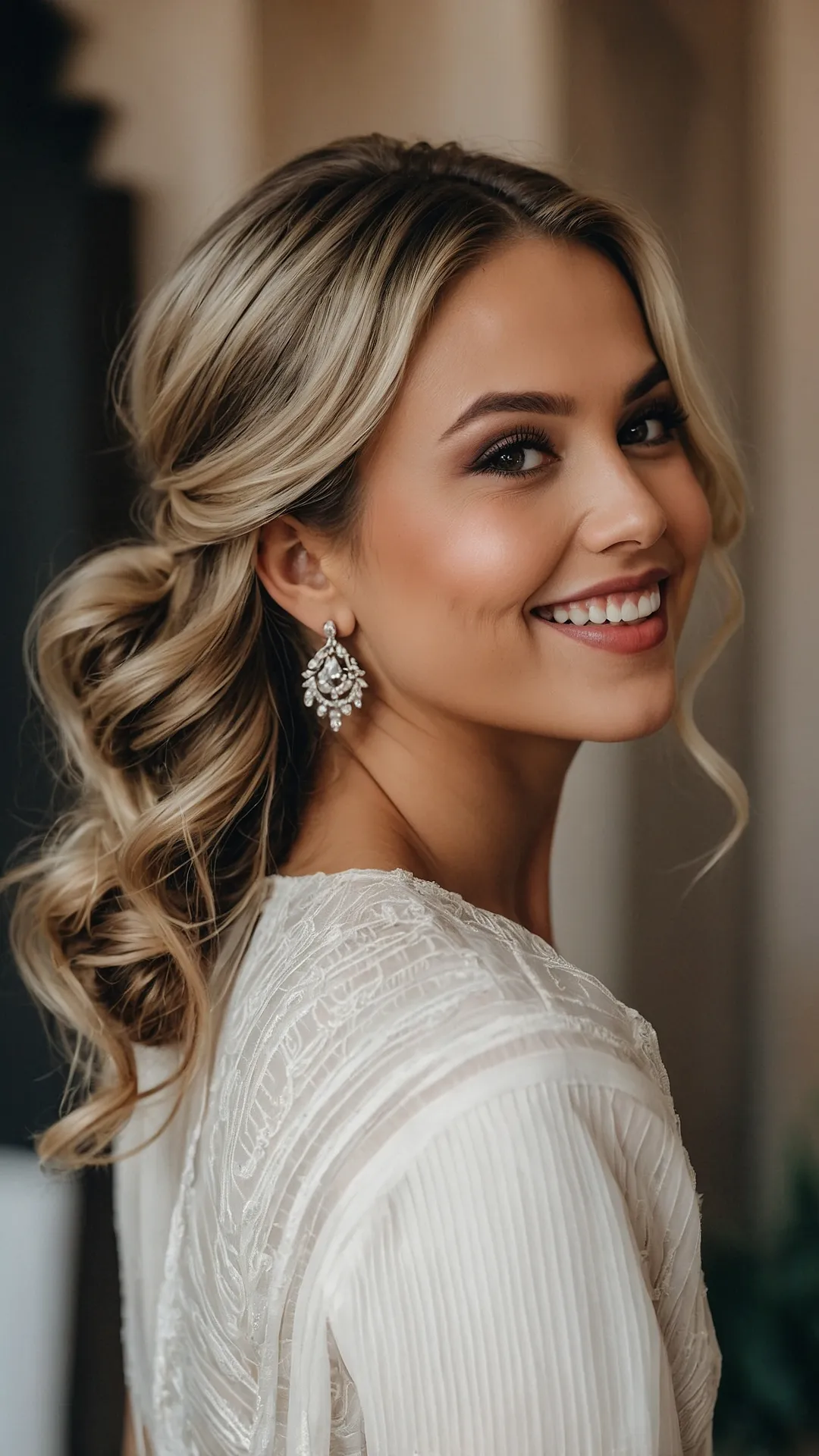 Shoulder-Chic Bridesmaid