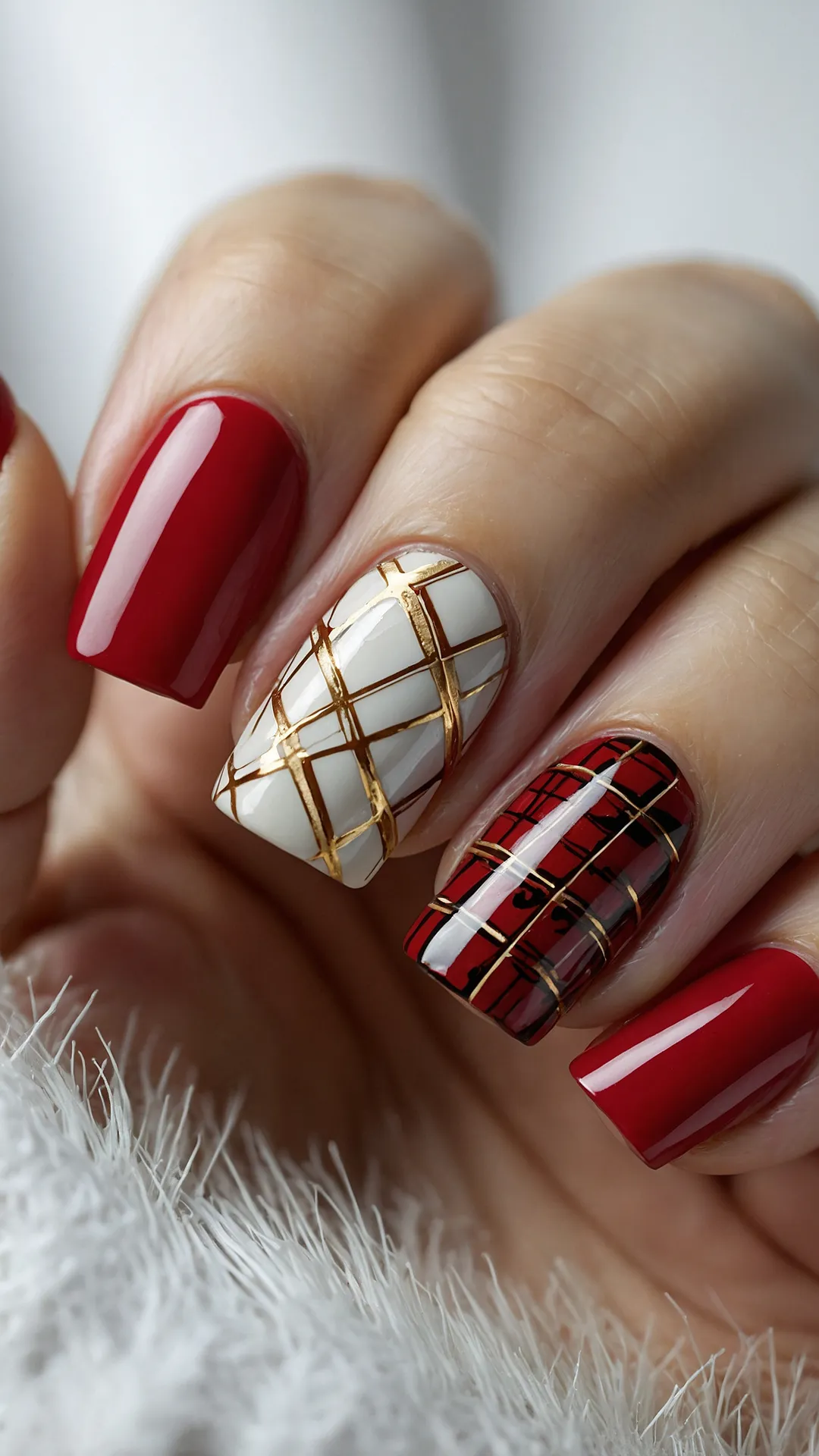 Manicure in Plaid