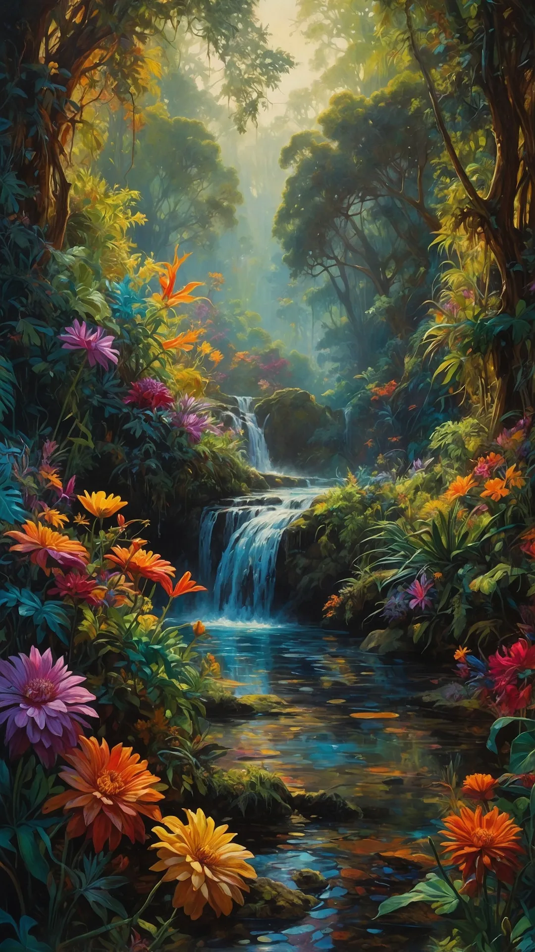 Waterfall Garden Backdrops