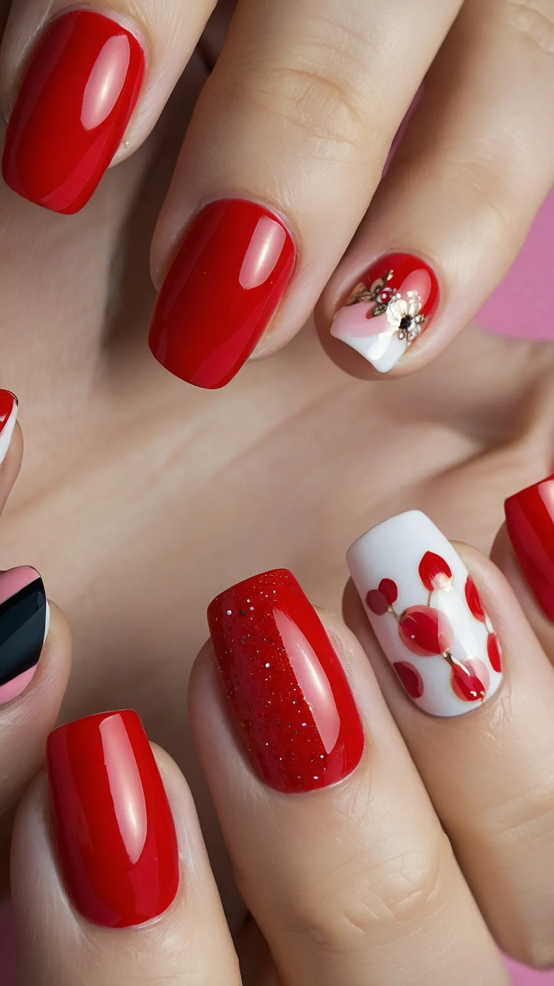 Red Hot Romance Nails